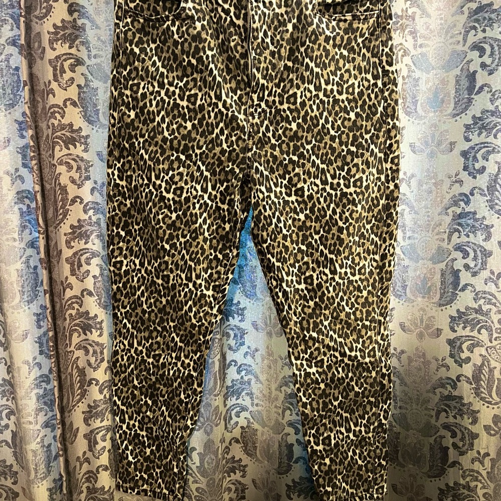 American Eagle Outfitters Leopard Print Jeggings - Brown Black Cream